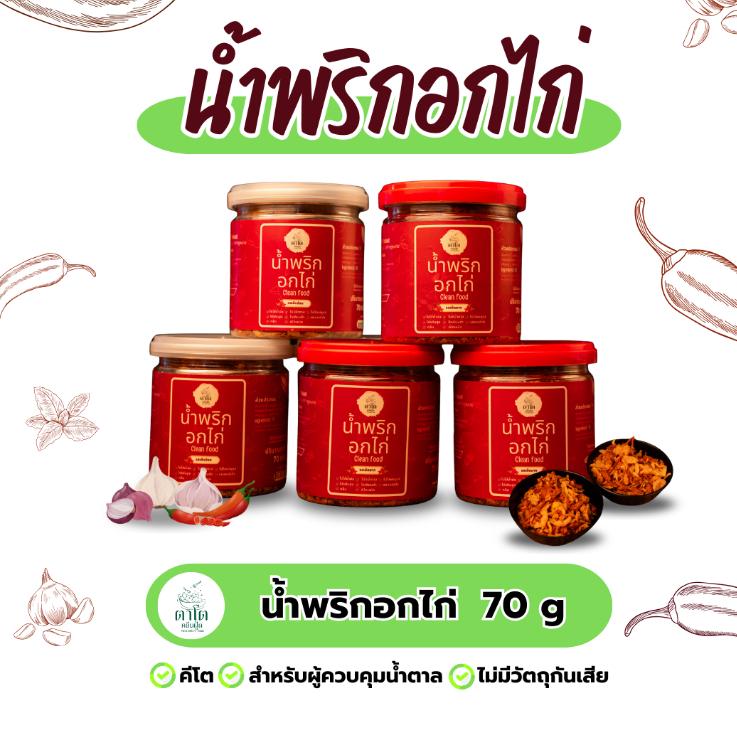 น้ำพริกอกไก่คลีน คีโต ไม่มีน้ำตาล