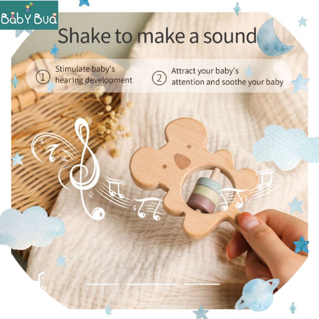 BabyBua ของเล่นไม้สำหรับเด็ก 🎠เสริมพัฒนาการให้ลูกน้อย คาลิมบา ของเล่นมือจับ ร้านคนไทยเพื่อคนไทย