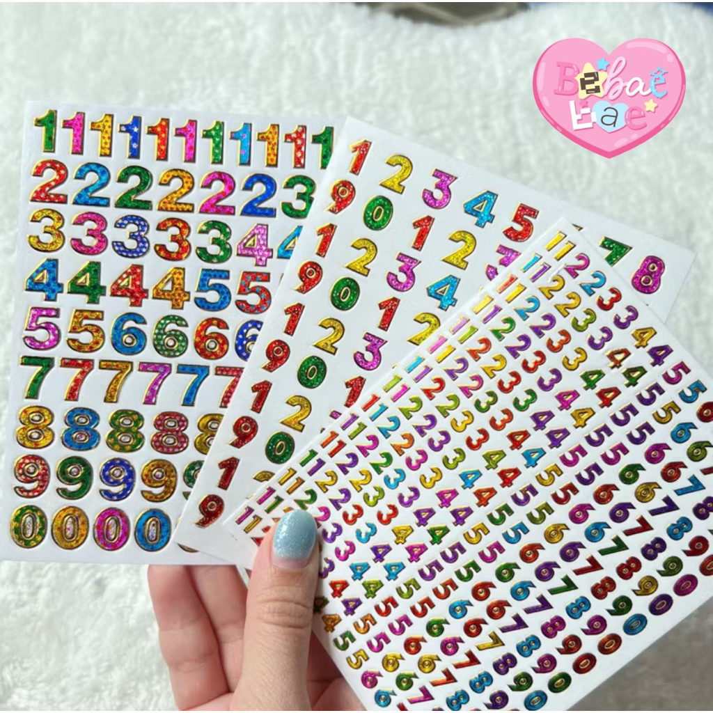 สติกเกอร์ 90s สติกเกอร์ขอบทอง ตัวเลข *อ่านรายละเอียดก่อนสั่ง