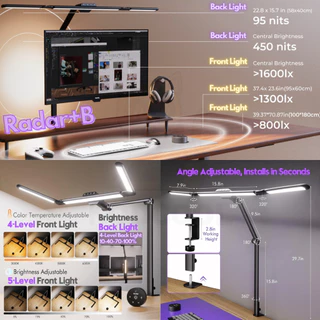 Quntis Desk Series LED Smart Linear Lamp โคมไฟโต๊ะทำงาน ปรับแสงอัตโนมัติ ถนอมสายตา ไฟอ่านหนังสือ ไฟสตูดิโอ ไฟสถาปัตยกรรม