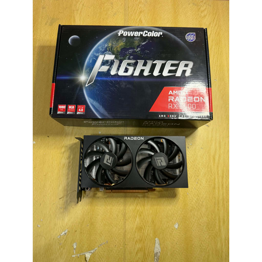 ขายการ์ดจอมือสอง POWER COLOR FIGHTER AMD RADEON RX 6600 8GB GDDR6