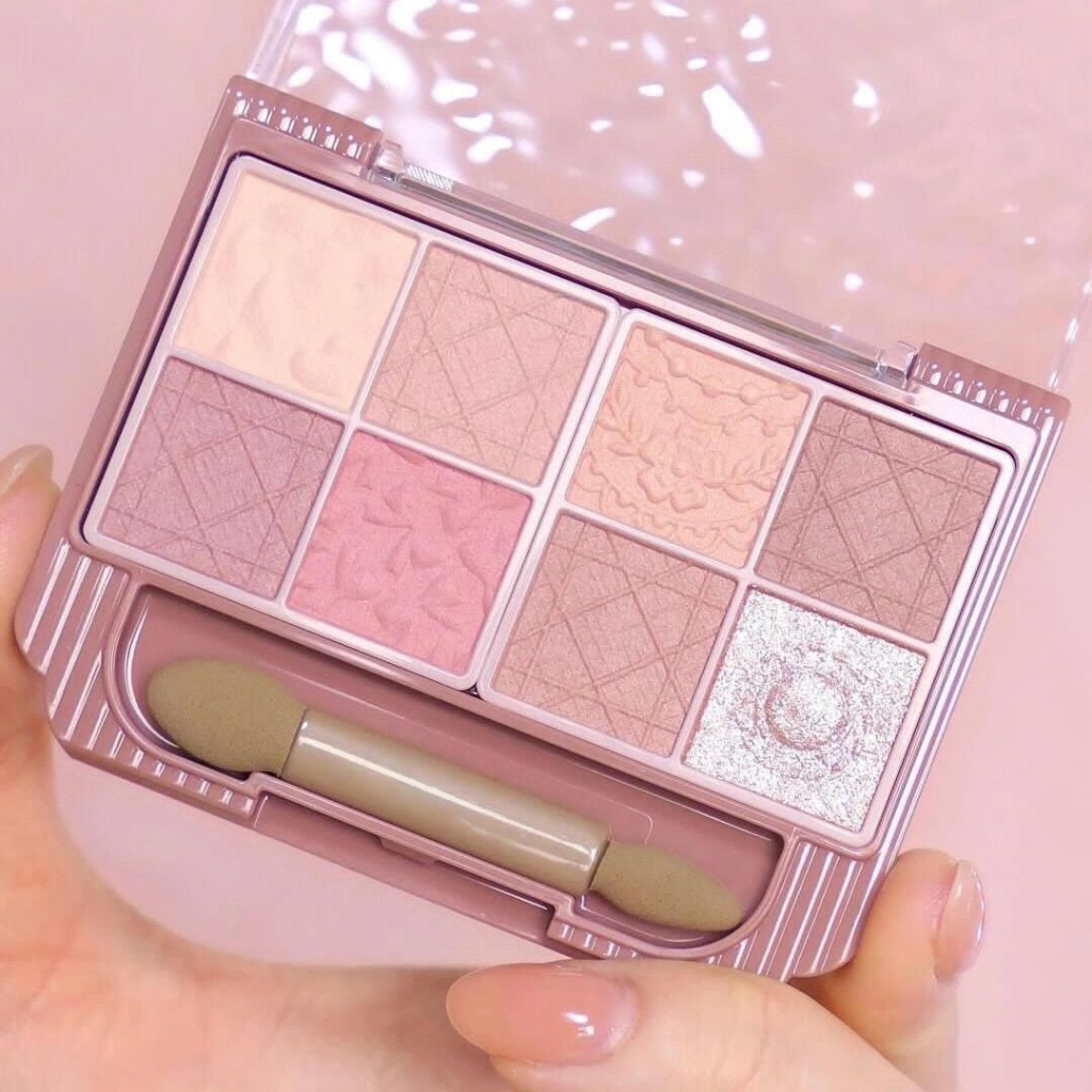 K'APEINE พาเลตตา 8สี บลัชออน+ไฮไลต์ โทนสีชมพู ติดทน กันน้ำ สีธรรมชาติ หวานเต็มระดับ