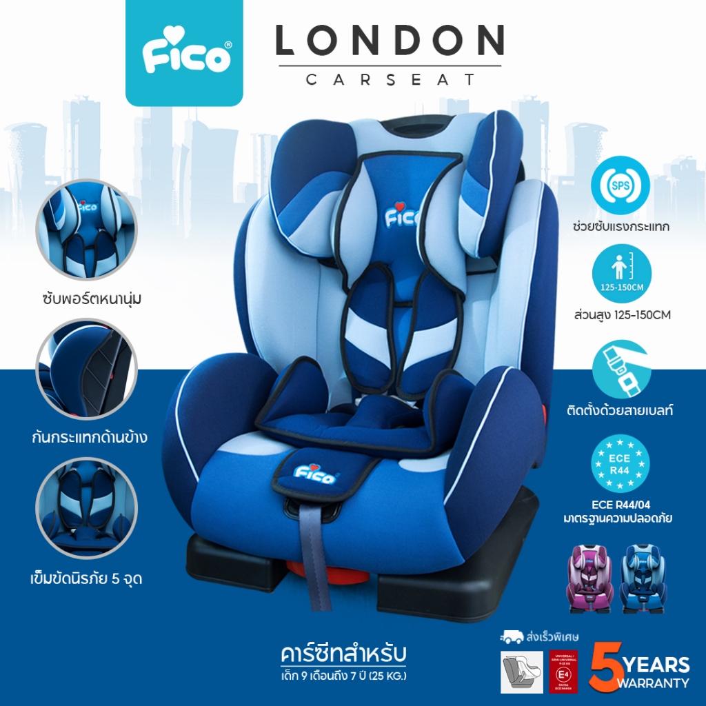 Fico คาร์ซีท รุ่น London Series1 สำหรับเด็ก 9 เดือน - 7 ปี