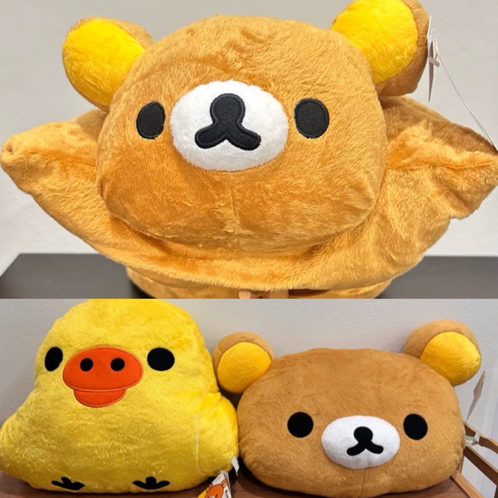 ใหม่ ตุ๊กตาตู้คีบ หมอน/หมอนซุกมือใบใหญ่ Tori/ หมอน หมีรีลัคคุมะ Rilakkumaลิขสิทธิ์แท้