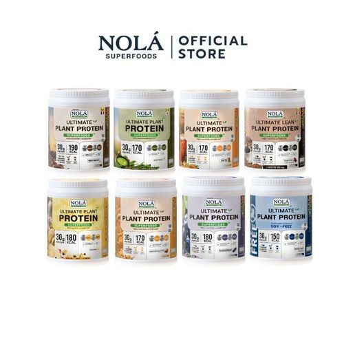 [1 กระปุก] [ซื้อ 2 ชิ้นคุ้ม] NOLÁ Superfoods โปรตีนพืชและเวย์ (กระปุก) รวมทุกรสชาติ โนล่า (Whey และ Plant protein)