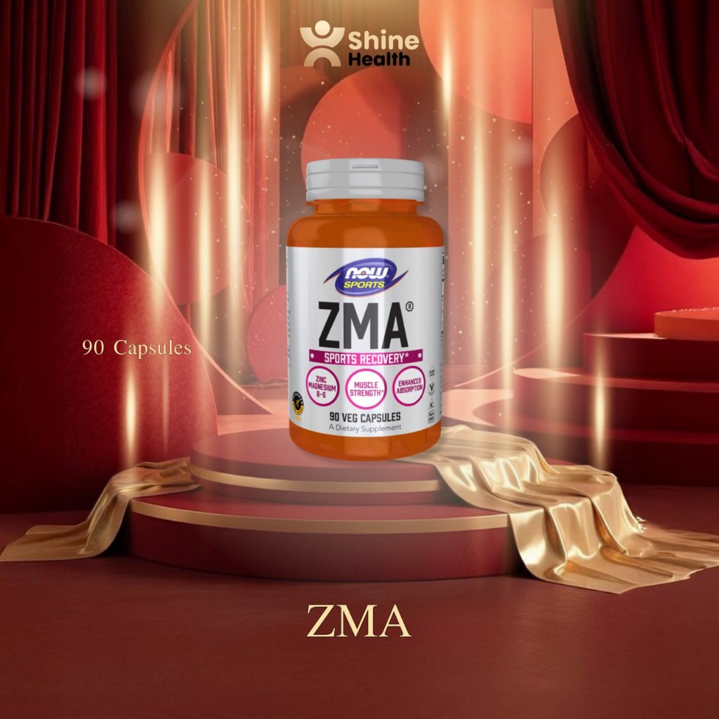 Now Foods ZMA Zinc Magnesium B6 | ซีเอ็มเอ 90 Capsules