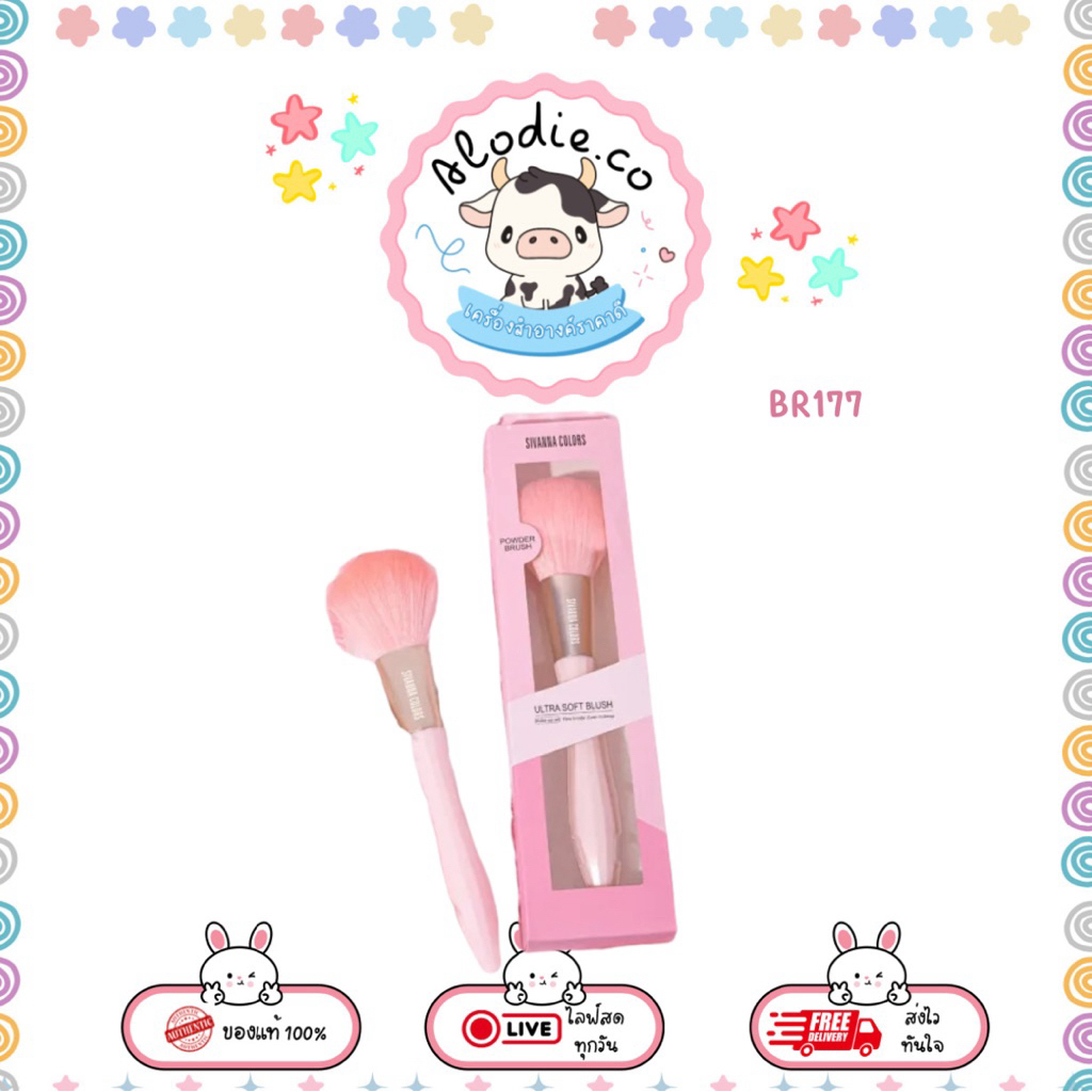 BR177 Sivanna colors ultra soft blush แปรงแต่งหน้า Sivanna Colors Ultra Soft Brush