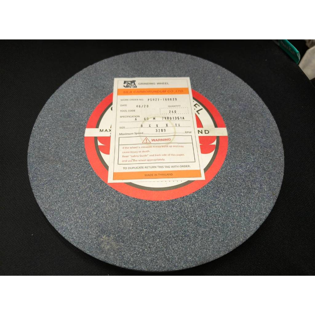 5 เสือ หินไฟหยาบ หินเจียร์เทา ตรา 5เสือ สีเทา หิน#36 8 นิ้ว หนา 1 และ 3/4 นิ้ว แกนใส่ไดดตั้งแต่ 1/2 นิ้ว - 1 1/4 นิ้ว