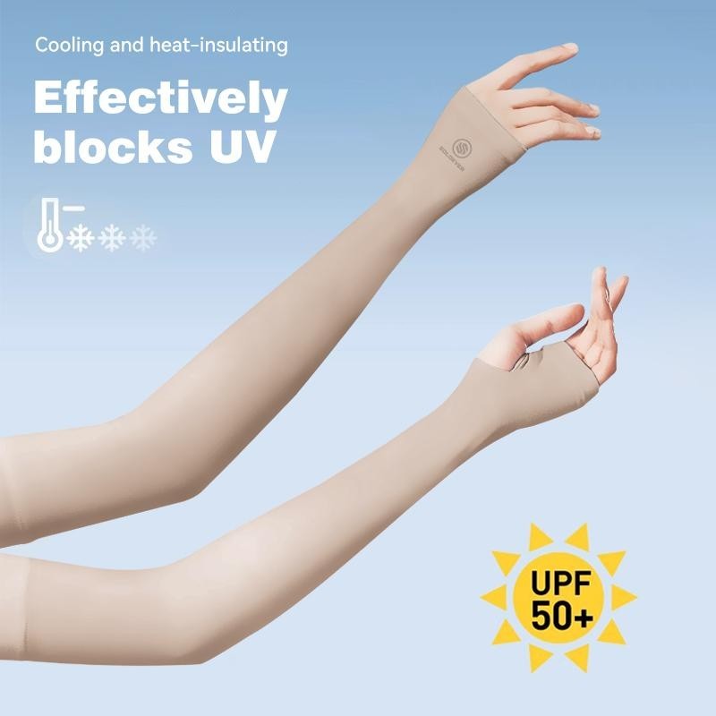 SOLOEVER ปลอกแขนกันแดด UV ป้องกัน UV 99% Free Size - รูปที่ 6