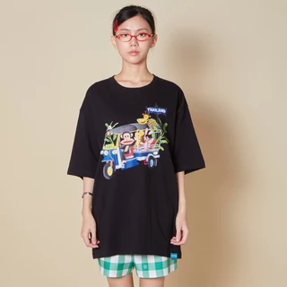 [Online Exclusive] PAUL FRANK เสื้อยืดใส่ได้ทั้งผู้ชายและผู้หญิง PF TUK TUK W FRIENDS TEE