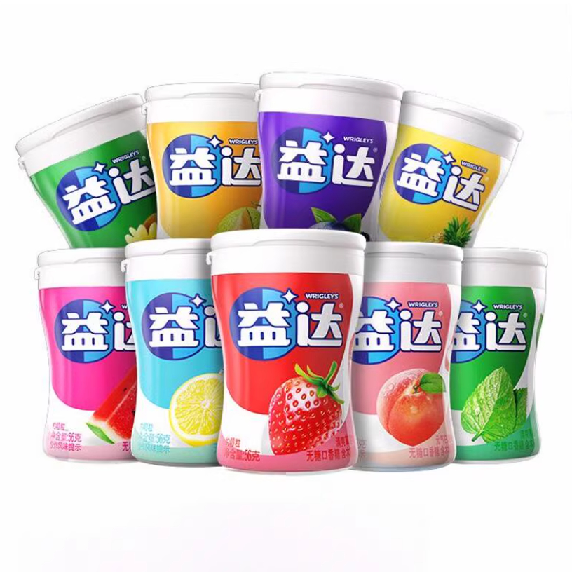 หมากฝรั่งสมุนไพร (ซอร์บิทอล) (ตรา หยี่ต๋า) หลายรสชาติ 益达木糖醇口香糖 56g Gum, Herbs (Sorbitol) (Yida Brand)