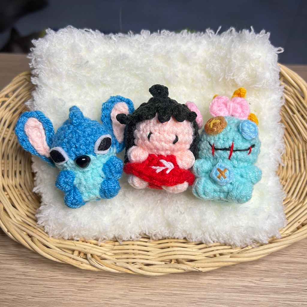 Pre-order| Lilo & Sticth พวงกุญแจไหมพรมสติช