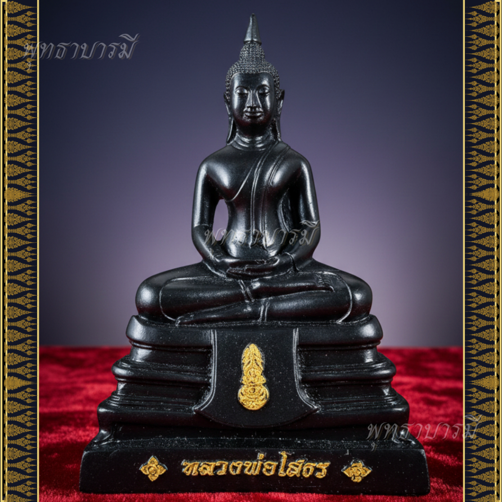 หลวงพ่อโสธร (วัดโสธรวรารามวรวิหาร) ขนาดฐาน 3 นิ้ว เนื้องานเรซิ่นเสริมดวงชะตาเมตตาบารมี - พุทธาบารมี