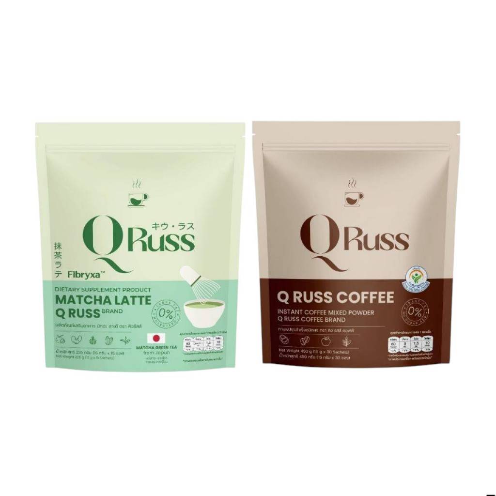 Matcha Latte QRuss คิวรัสส์ มัทฉะ/คิวรัสส์ คอฟฟี่ พรีเมียม!!