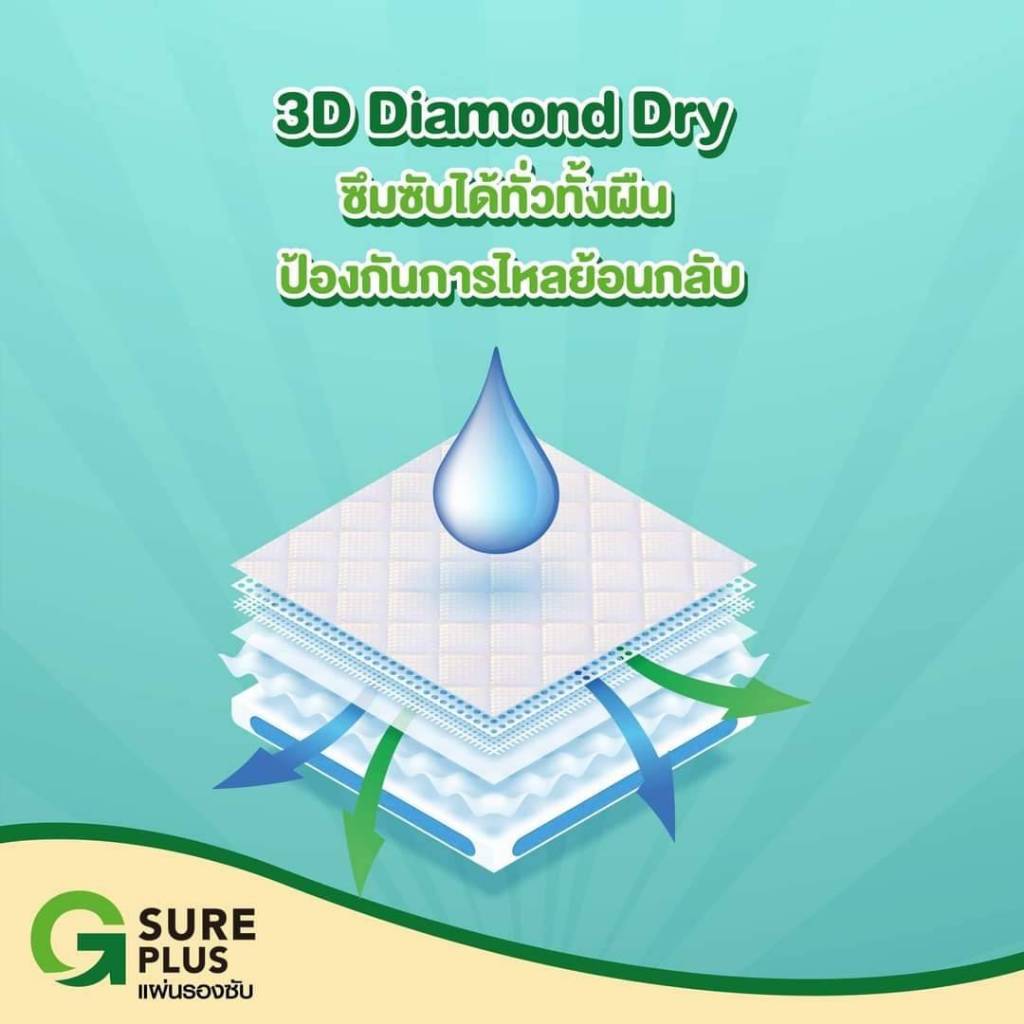 ยกลัง! G SURE PLUS แผ่นรองซับ 1 ลัง 12 แพ็ค รูปที่ 7