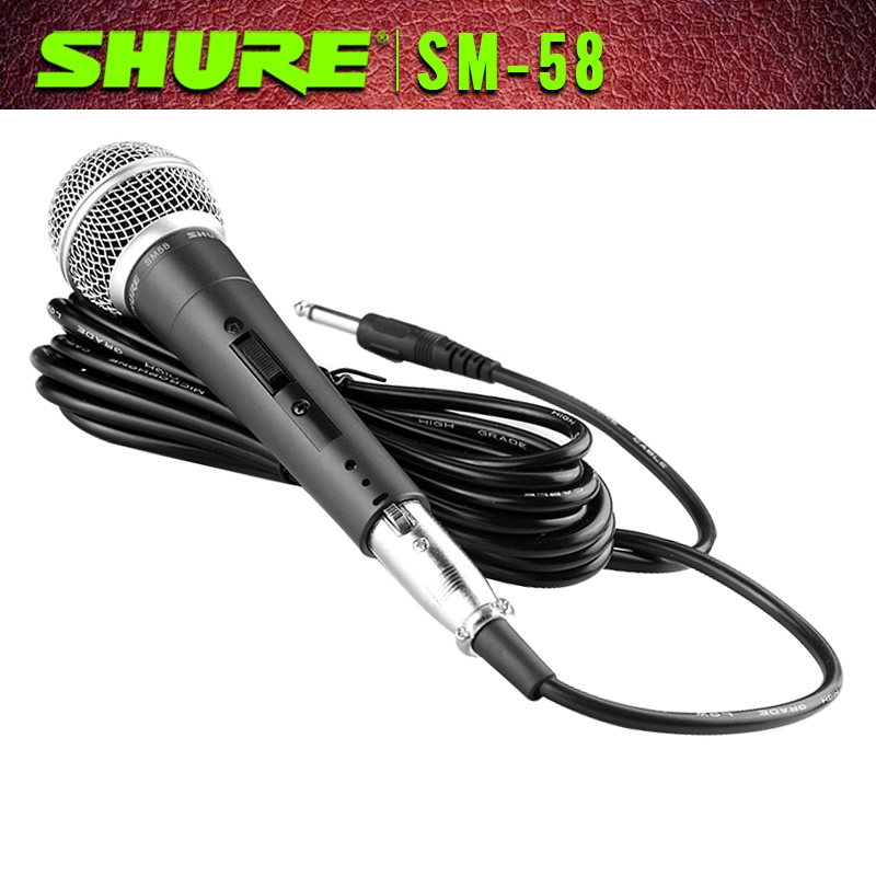 ไมค์สายอย่างดี,shuer sm58/แท้ 5เมตร สาย ไมโครโฟน,ไมค์สายของแท้,ไมค์ร้องเพลง,ไมค์คาราโอเกะ,microphone,ไมค์สาย