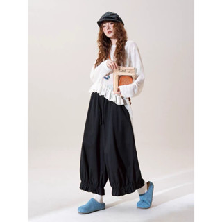 กางเกงทรงกระบอกใหญ่ ผ้าหนานุ่ม อยู่ทรง ยับยาก ไม่พริ้ว รุ่น9…