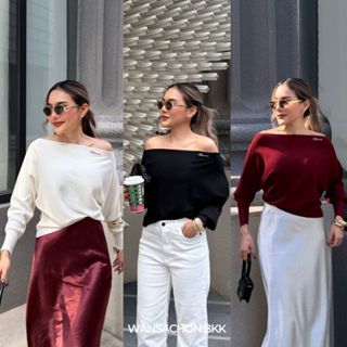 WSC l FESTIVE TOP เสื้อปาดไหล่ทรงคอปาด นี่สิคุณหนูตัวจริง