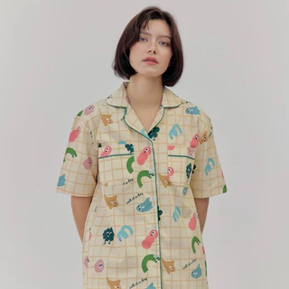 Yellow casper autumn set แขนสั้น ขายาว ชุดนอนโนบรา Call it a day