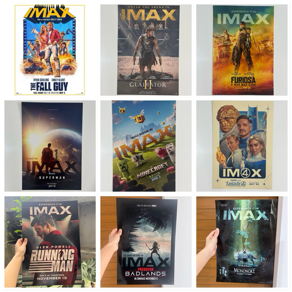 โปสเตอร์ หนัง IMAX F1 Superman Minecraft Gladiator ภาพยนตร์ Fantastic4 Predator ไม่ม้วน ไม่ยับ The R