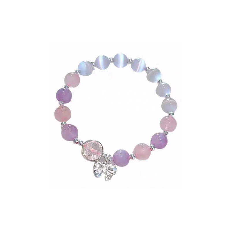 COD💖สร้อยข้อมือ ประดับโบว์ แฟชั่น หวาน ปรับขนาดได้ นักเรียนสำหรับผู้หญิง ของขวัญวันหยุด-Lune - รูปที่ 7