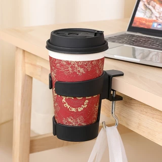 ที่วางแก้วโต๊ะ CLAMP ปรับ Anti-Sill ที่วางแก้วกาแฟหมุนได้ 360 องศาขอบโต๊ะ CLAMP ที่วางแก้ว Anti-Fall โต๊ะ