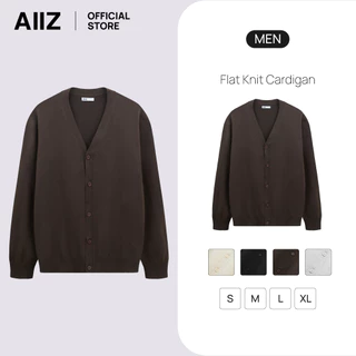 AIIZ เสื้อคาร์ดิแกนคอวีผู้ชายผ้าถัก AIIZ Men's Flat Knit Cardigan