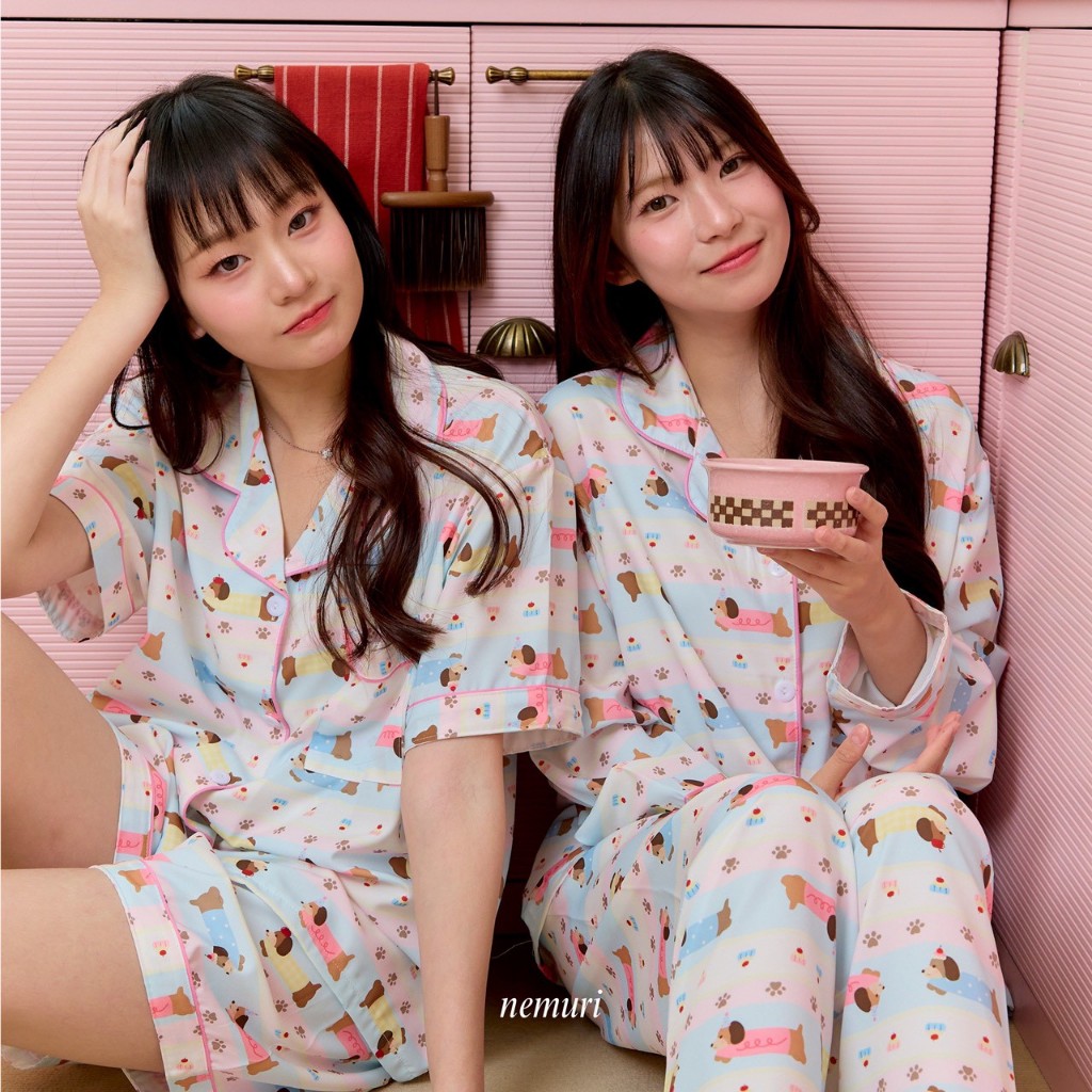Christmas collection Nemuri pajamas ชุดนอนผู้หญิง ชุดนอนแขนสั้น ชุดนอนแขนยาว ลายน่ารัก ฟรีไซส์ รูปที่ 3