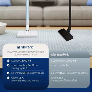 SCE Plus เครื่องดูดฝุ่นมือถือ (แรงดูด 16,000 Pa) ดูดฝุ่นได้ทั้งบ้าน/รถ รุ่น Dust VC-A พร้อมหัวดูด 11 ชิ้น