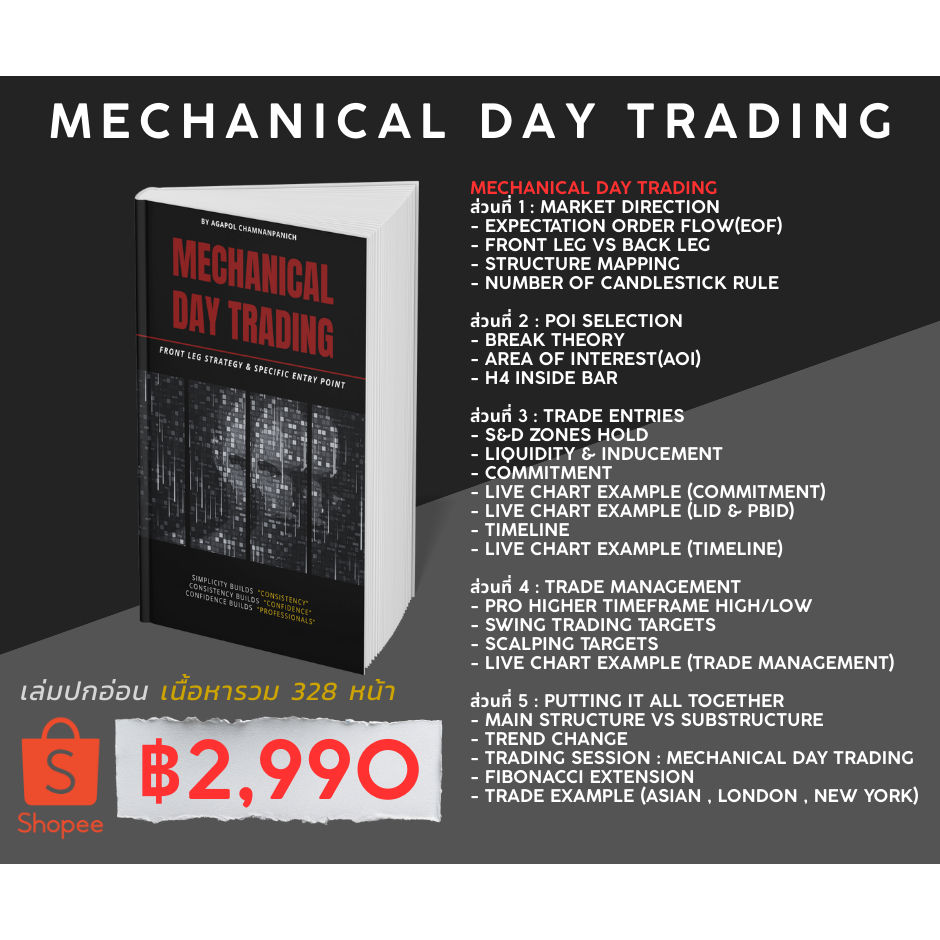 หนังสือ Mechanical Day Trading (MDT) เล่มปกอ่อน