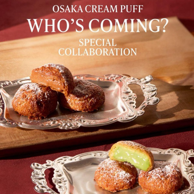 ✅รับหิ้ว✅ ⭐✨ERIC KAYSER x KARUN x เจริญสังขยา – OSAKA CREAM PUFF ✨⭐รสชาไทย และ สังขยาใบเตย💚💛ส่งได้ทั