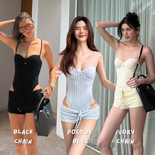 🧡Basic swimsuit💛 ชุดว่ายน้ำใหม่ กางเกงว่ายน้ำขาสั้น เรียบง่าย เซ็กซี่ เนื้อผ้าใส่สบาย