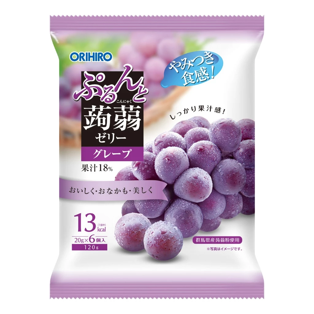 Orihiro Jelly Grape โอริฮิโระ เจลลี่ เกรป 120g. หมดอายุ 31/08/2569