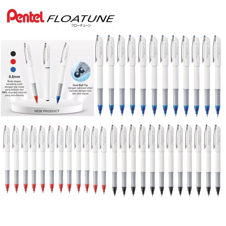 ปากกาเจล Pentel Energel FLOATUNE รุ่น BY-110 ขนาด 1.0 MM. แบบปลอก (แพ็ค 12 ด้าม) เปลี่ยนไส้ปากกาไม่ได้