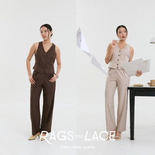 RL - Classic Tailored Trousers - กางเกงแสลคขายาว เอวข้างปรับ…