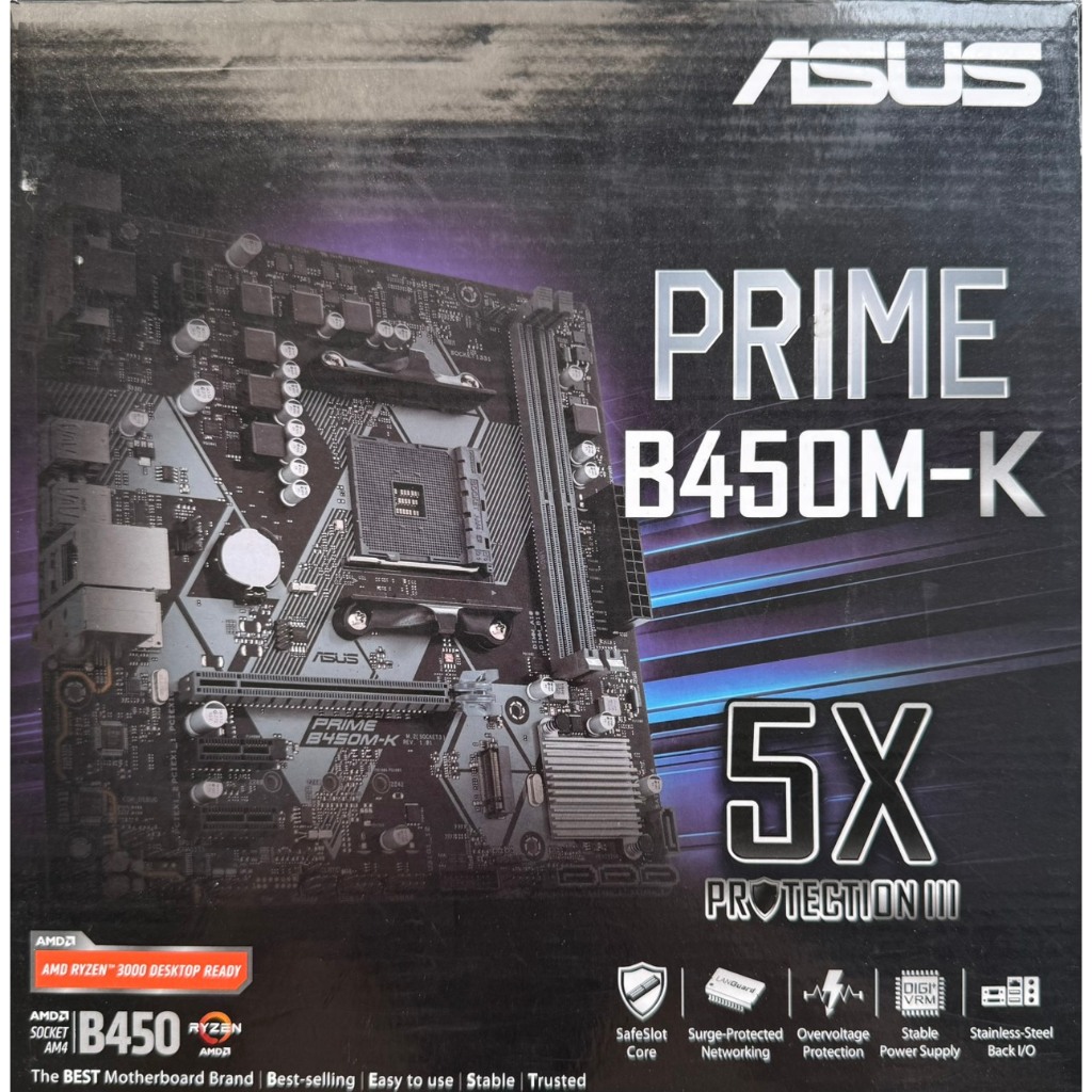 MAINBOARD (เมนบอร์ด) (AM4) ASUS PRIME B450M-K มือสอง