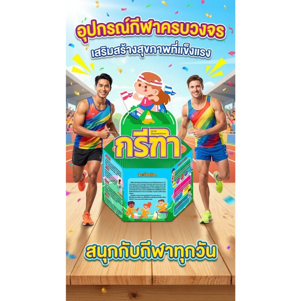 สื่อการสอน วิชาสุขศึกษา กล่องโมเดล กรีฑา