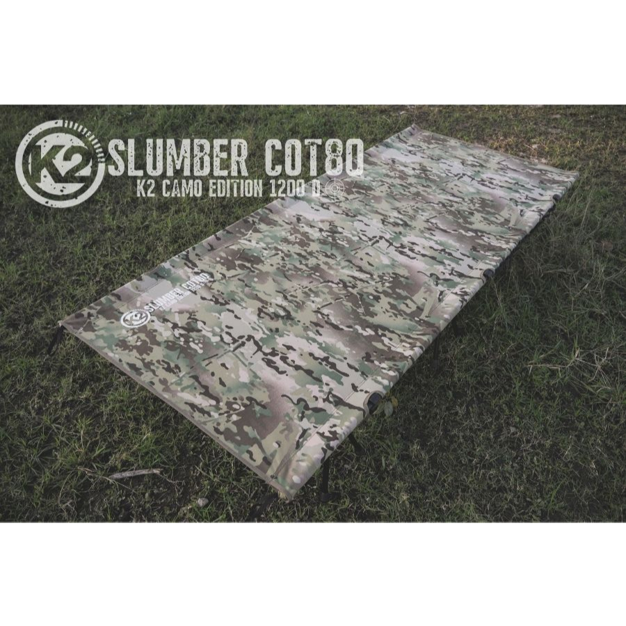 K2 SLUMBER COT 80 เตียง สนาม ขนาดพิเศษ พร้อมกระเป๋า เนื้อผ้าและโครง แข็งแรง ทนทาน by Jeep Camping