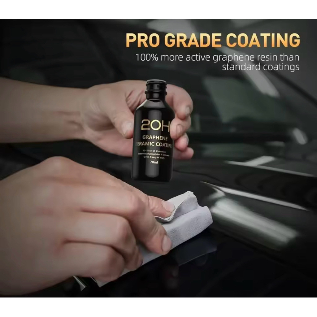 [NEW]น้ำยาเคลือบแก้วสูตรใหม่ กราฟิน 20H ประเทศเยอรมนี ใหม่ล่าสุด (70ml) Glassklare Graphen เคลือบรถทุกชนิด - รูปที่ 2