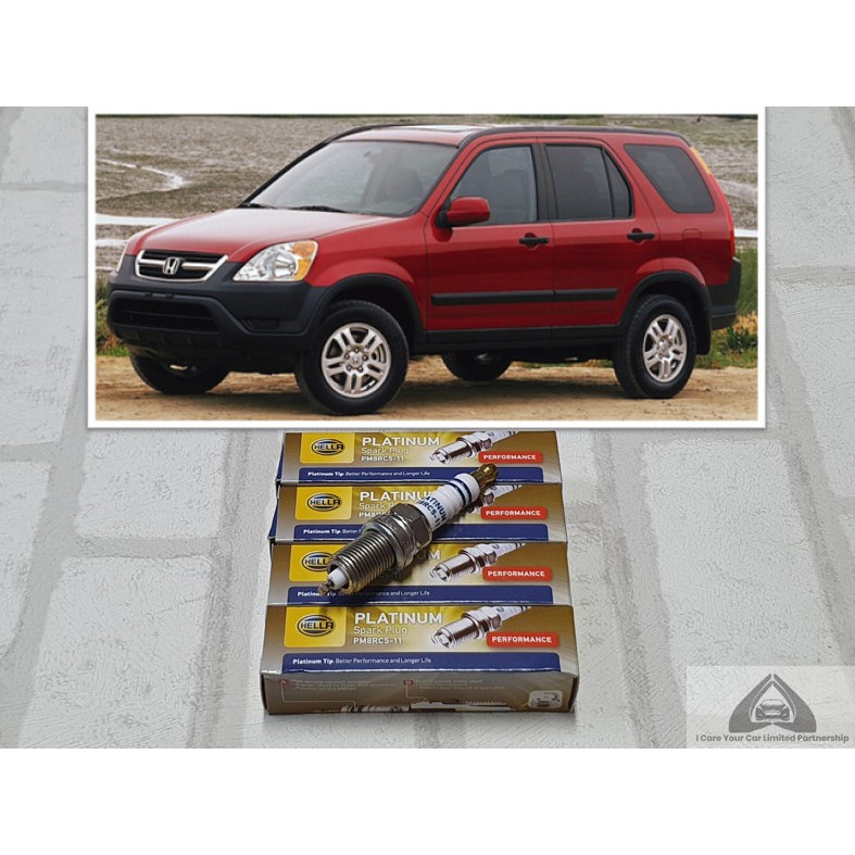 หัวเทียน แพลทตินัม Honda CRV Gen 2 RD4 ( 2002 - 2006 ) จำนวน 4 หัว ระยะใช้งาน 60000 กม : Hella PM8RC5-11