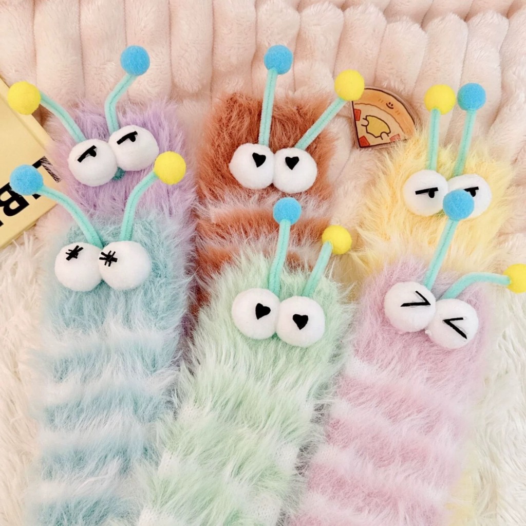 ถุงเท้าสเนลขนนุ่ม ถุงเท้าแฟชั่นหอยทาก ข้อสั้น สีพาสเทลน่ารัก ใส่กับเพื่อน ใส่เที่ยว สินค้าพร้อมส่ง - รูปที่ 4