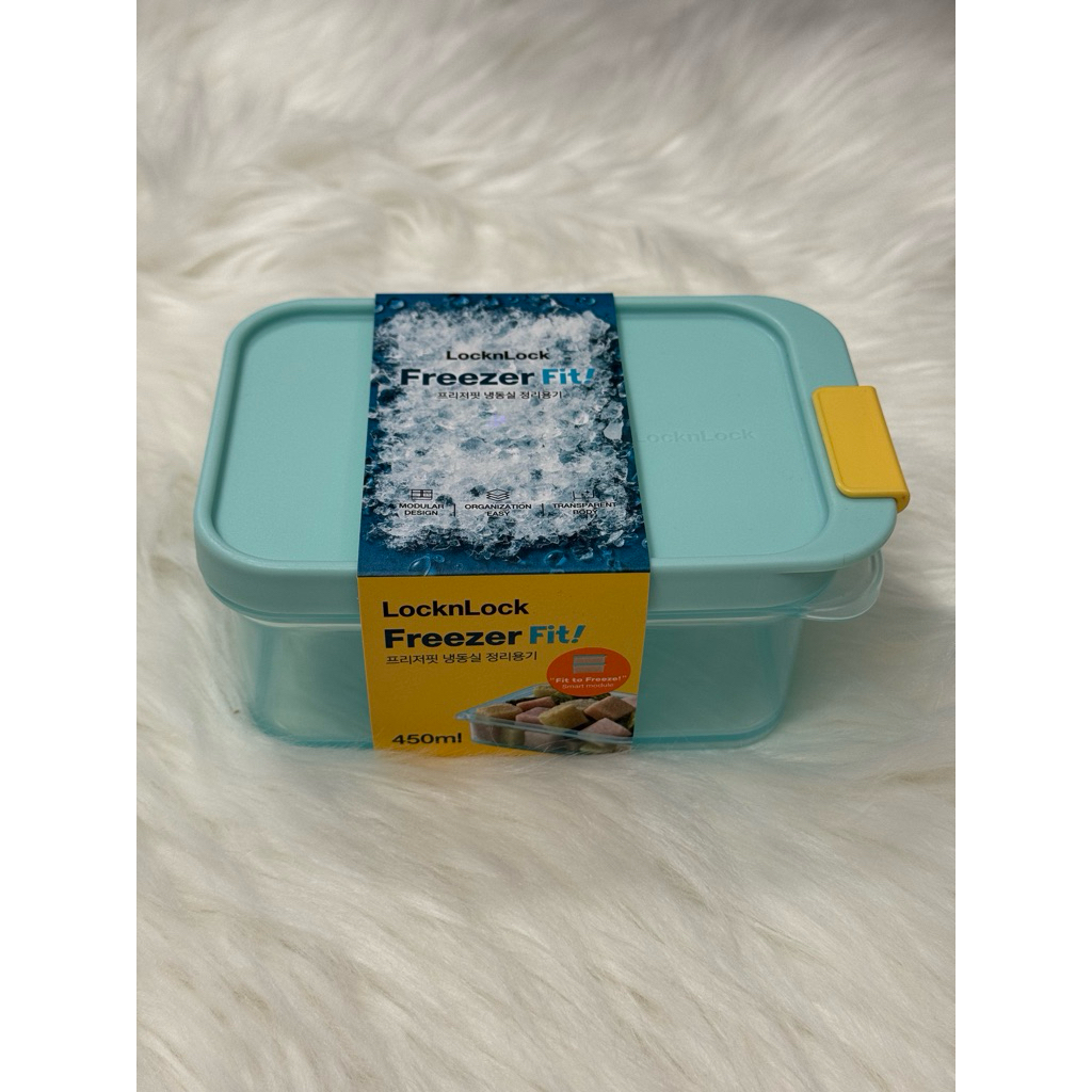 (NEW) LocknLock | กล่องถนอมอาหารพลาสติก ความจุ 450ml รุ่น Freezer Fit