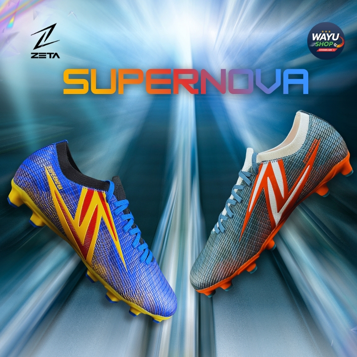 ZETA รองเท้าสตั๊ด  รุ่น SUPERNOVA  รองเท้าฟุตบอลผ้าทอ FLYKNIT ผสมหนังสังเคราะห์เกรดพรีเมี่ยม