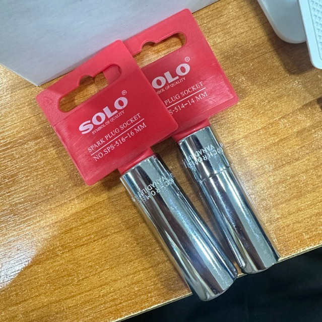 ลูกบล็อก ขันหัวเทียน บล็อกขันหัวเทียน solo ขนาก 4 หุน เบอร์ 14 16 21 เลือกขนาดก่อนสั่งซื้อ ถอดหัวเทียน