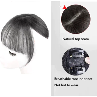 Novvia ท็อปเปอร์ผมสีดําธรรมชาติ12"-หน้าม้าคลิปปุยสําหรับผู้หญิงชิ้นขอบที่มองไม่เห็นสังเคราะห์