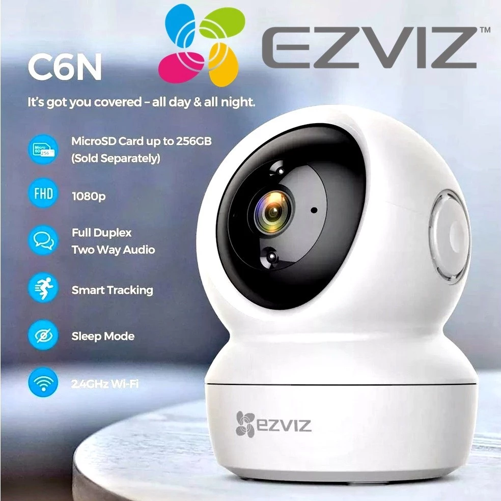 ⚡️กล้องวงจรปิดไร้สาย⚡️ EZVIZ รุ่น C6N CP1 Pro 1080P Wi-Fi PT Camera : กล้องวงจรปิดภายในกล้องที่ปกป้องคุณ ประกัน 2 ปี