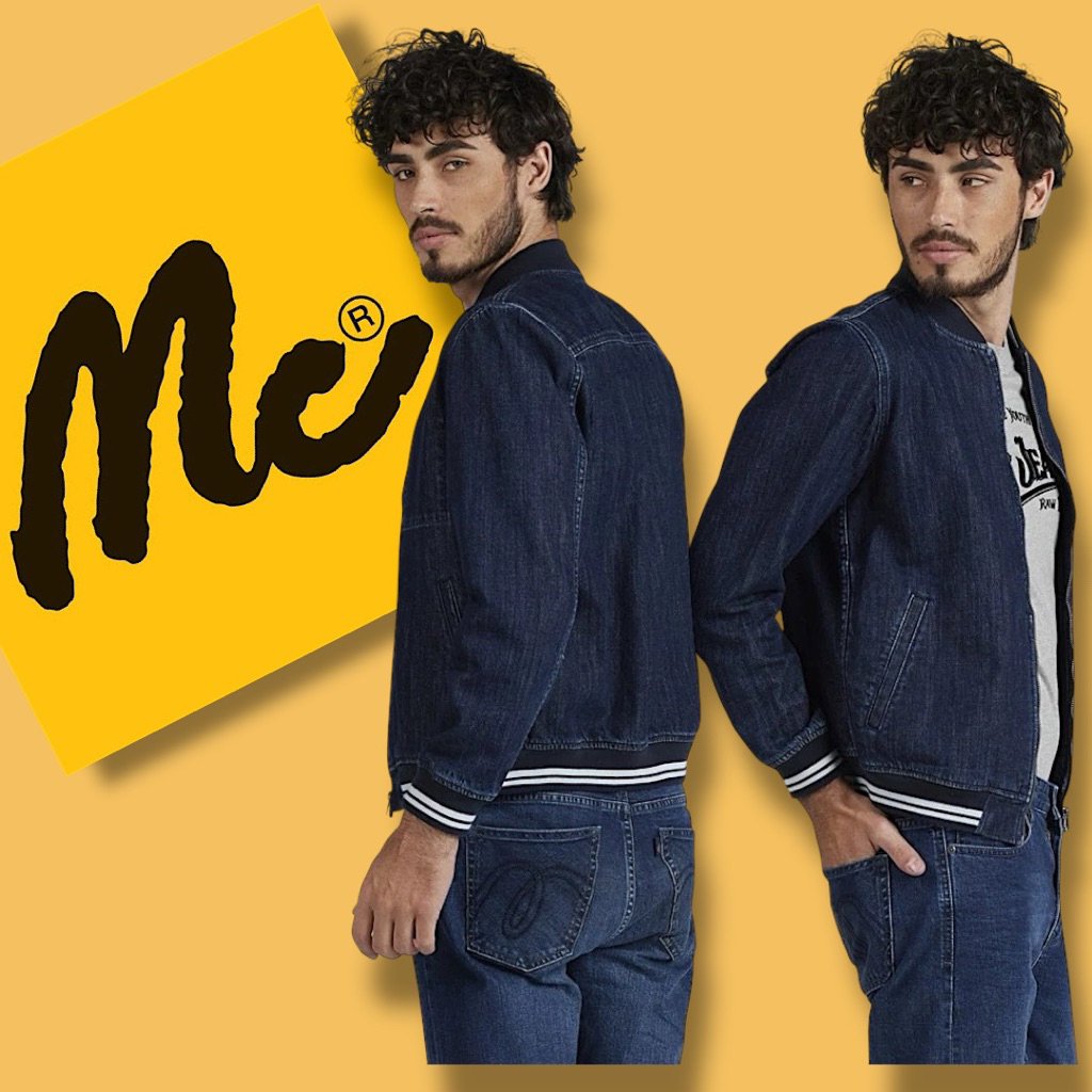 Mc Jacket Jeans Bomber Style(มือ1 M ขนาดจริงอยู่ในรายละเอียด) เสื้อแจ็คเก็ตชาย ผ้ายีนส์