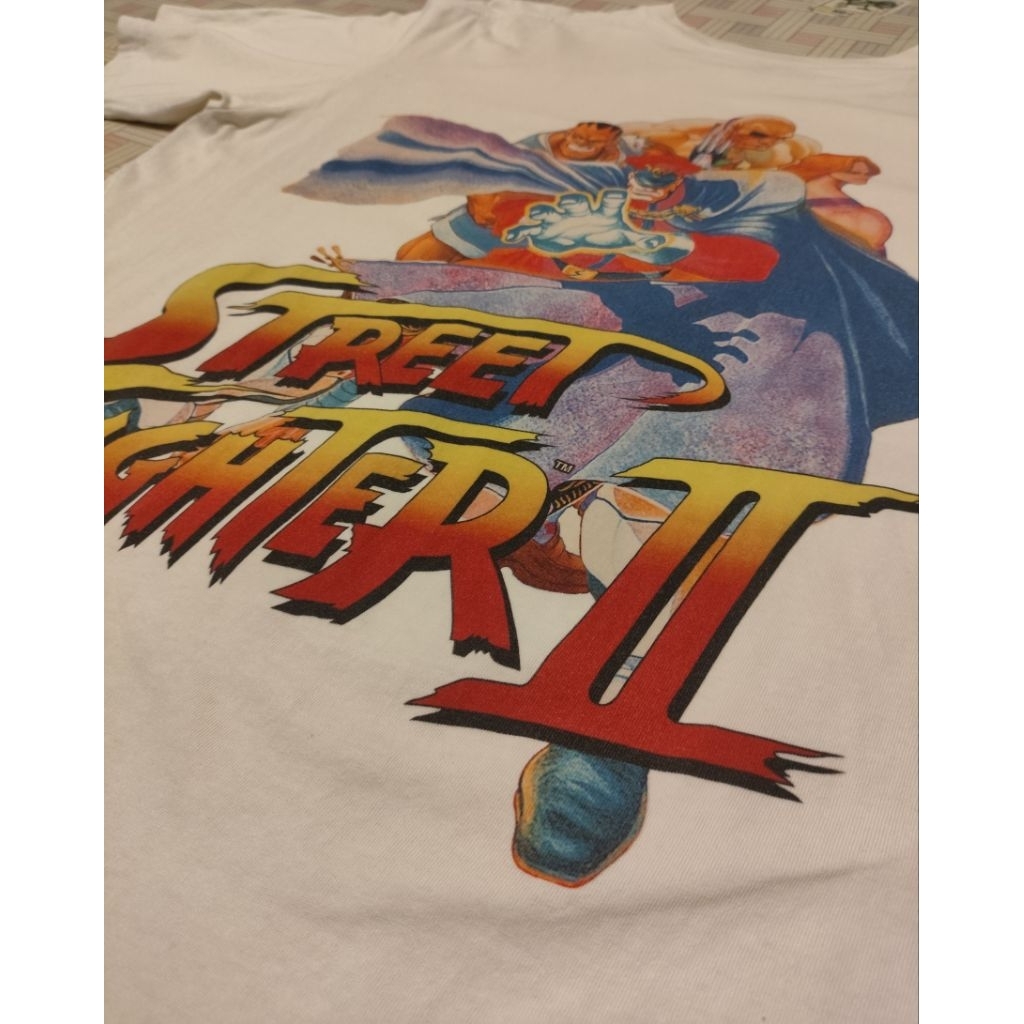 เสื้อยืดมือสอง เสื้อยืดวินเทจ Street Fighter 2 Capcom 40th Uniqlo Tshirt