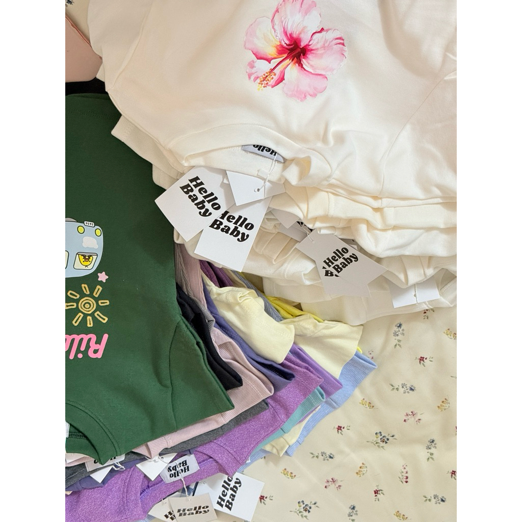 เสื้อ ครอป Hello baby 🔥big sale!!!!