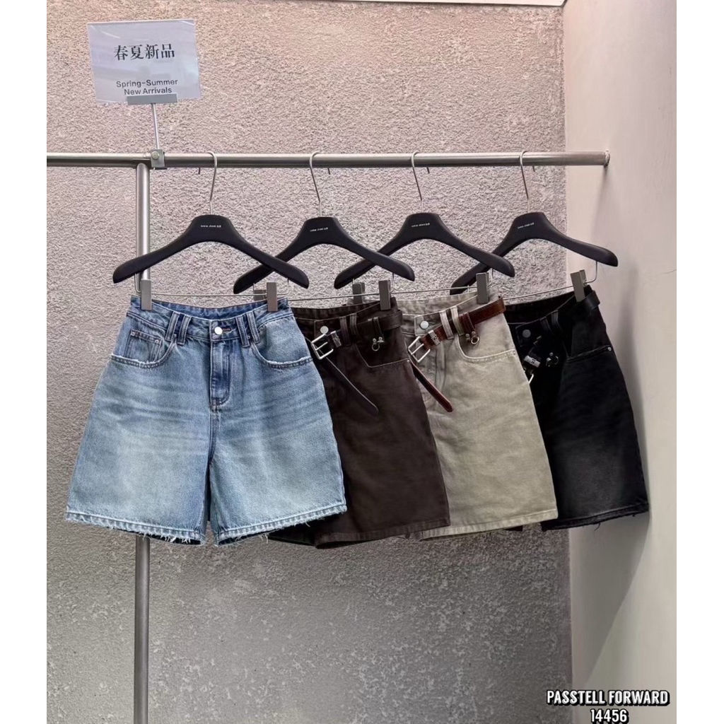 🇰🇷New🇰🇷  Korea darim shorts with belt ขาสั้นdarimรุ่นใหม่ทรงสวยมาก แนะนำเลยค้าาาา มาพร้อมเข็มขัดด้วย